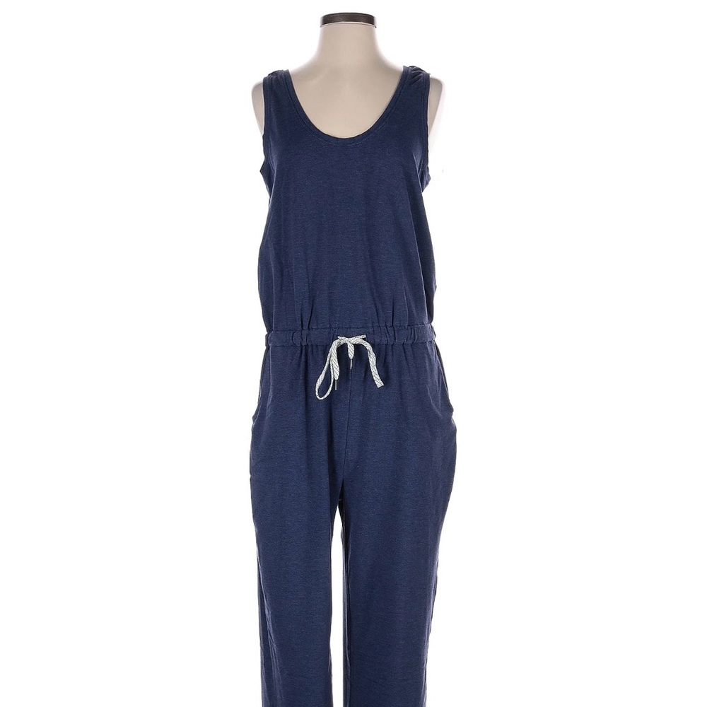 Zella Gwen Sleeveless Knit Blue Romper Jumpsuit Size XL